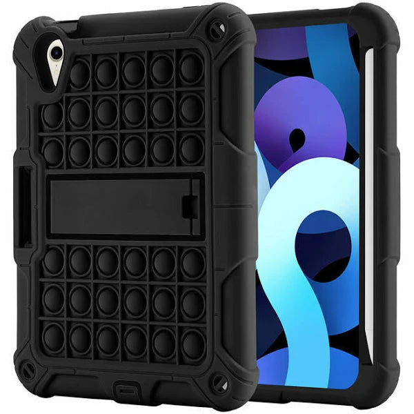 Shock & Drop Resistant Pop It Apple Fidget Sensory iPad Case with adjustable Shoulder Strap