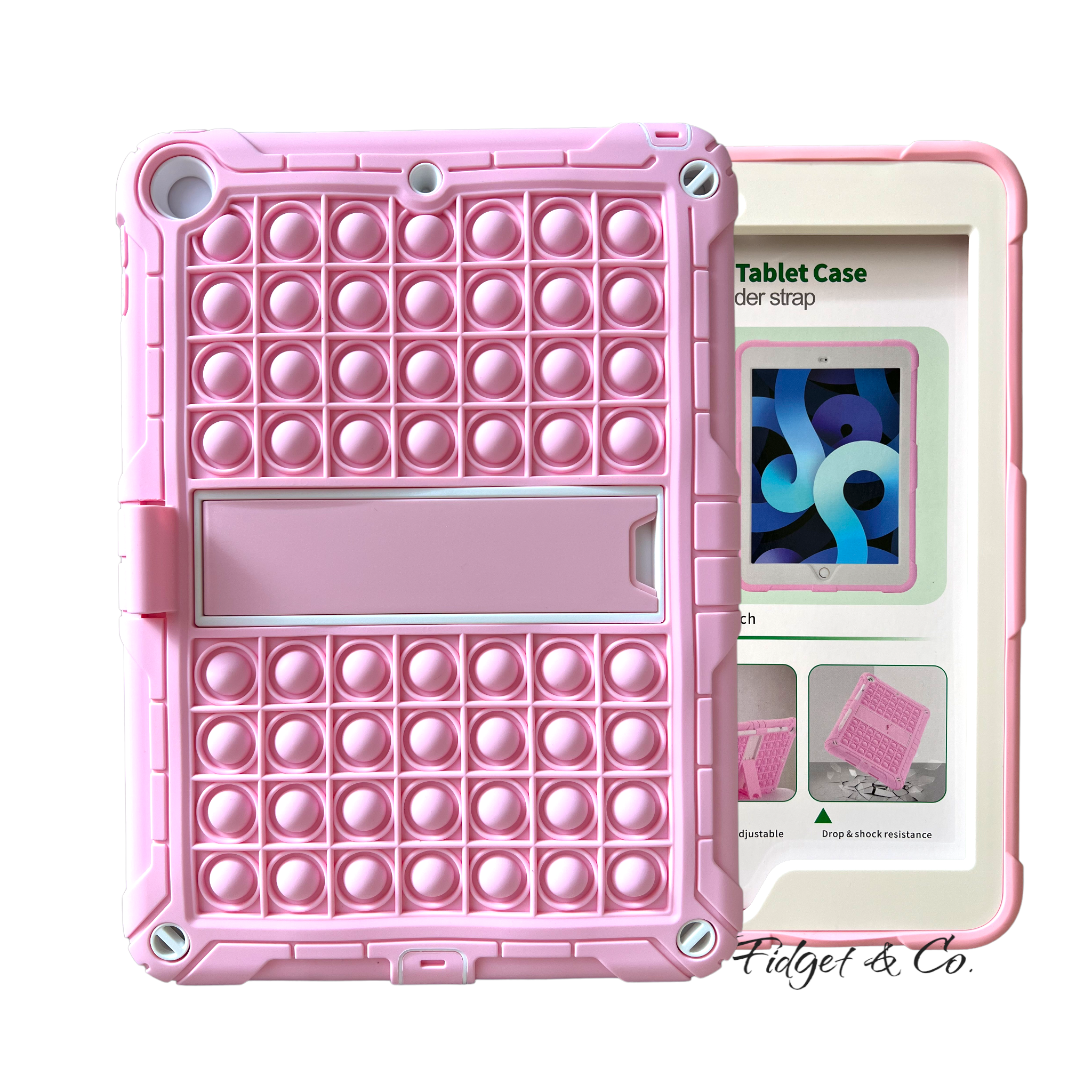 Shock Drop Resistant Pop It Apple Fidget Sensory iPad Case with