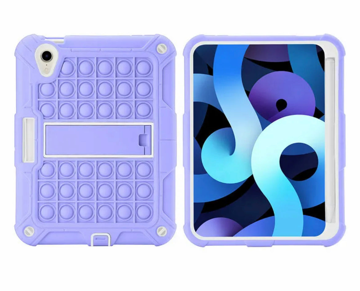 Fidget Case Shock & Drop Resistant Pop It Apple Fidget Sensory iPad Case with adju ...