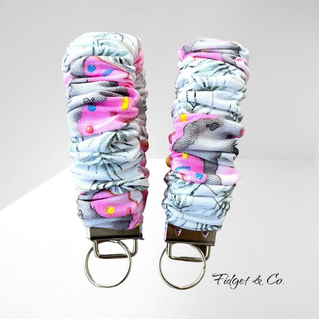 Scrunchie Wristlet Keychain Fob - Sweet Aussie Treat - Fidget & Co.