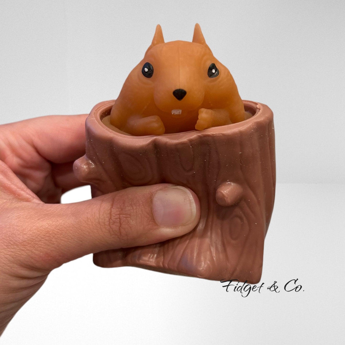 Pop Up Squirrel In Log Stress Relief Fidget Toy - Fidget & Co.