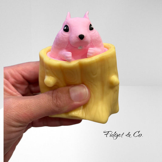 Pop Up Squirrel In Log Stress Relief Fidget Toy - Fidget & Co.
