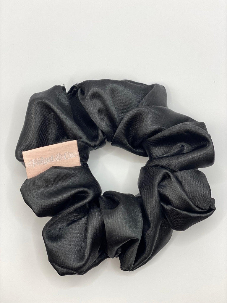 Scrunchie - Satin Black - Fidget & Co.