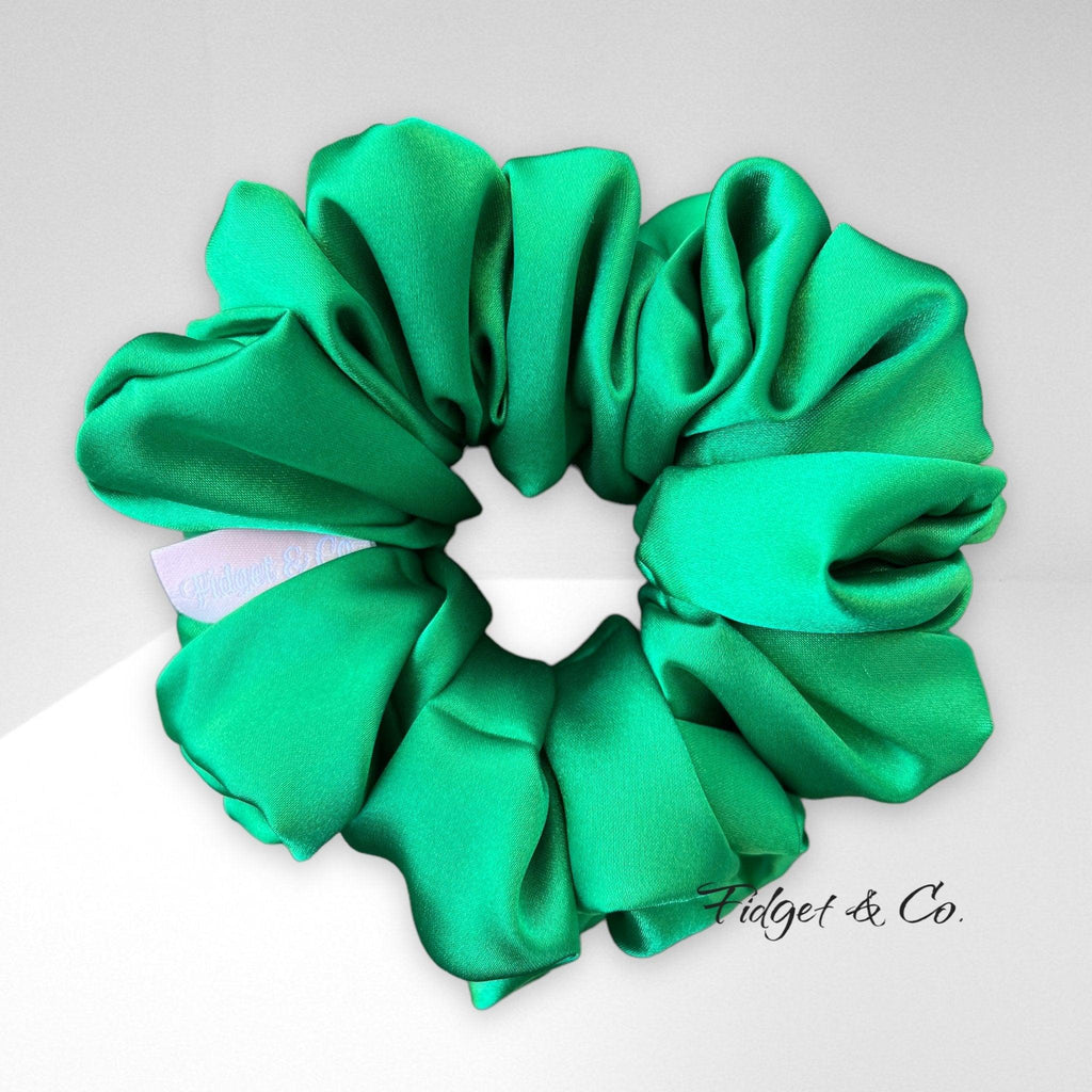 Scrunchies - Deluxe Satin - Green - Fidget & Co.