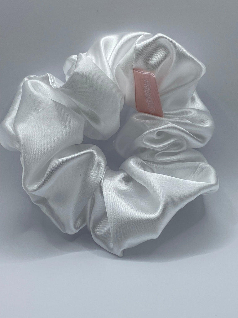 Scrunchies - Satin White - Fidget & Co.