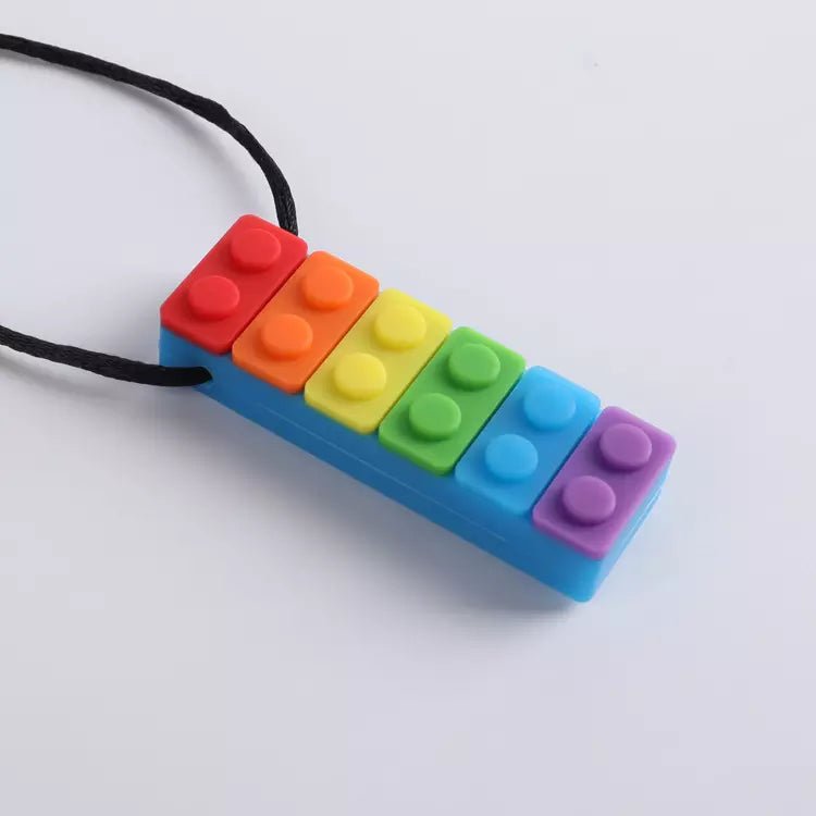 Sensory Lego Block Chewelry Silcone Pendant Necklace - Fidget & Co.