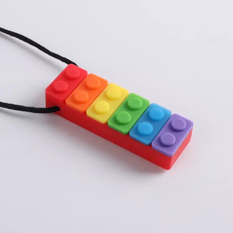 Sensory Lego Block Chewelry Silcone Pendant Necklace - Fidget & Co.