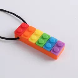 Sensory Lego Block Chewelry Silcone Pendant Necklace - Fidget & Co.